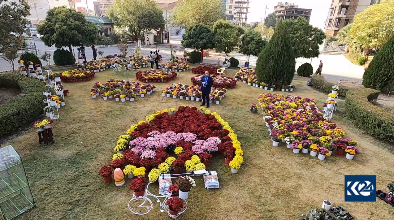 انطلاق المهرجان الأول للزهور في السليمانية